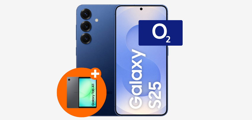 Effektiv nur 4€ monatlich 🔥 Samsung Galaxy S25 + GRATIS Tab A11 » mit o2 Unlimited Max Allnet-Flat