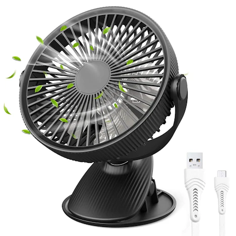 Tisch Ventilator Leise Kleiner,Ø 15cm 2000mAh 9W