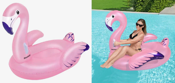 Große Liegefläche 🦩 Bestway Aufblasbarer Flamingo für 20€ 🏝️