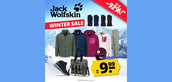 Jack Wolfskin Sale bei Sportspar 🐾 bis zu 92% Rabatt
