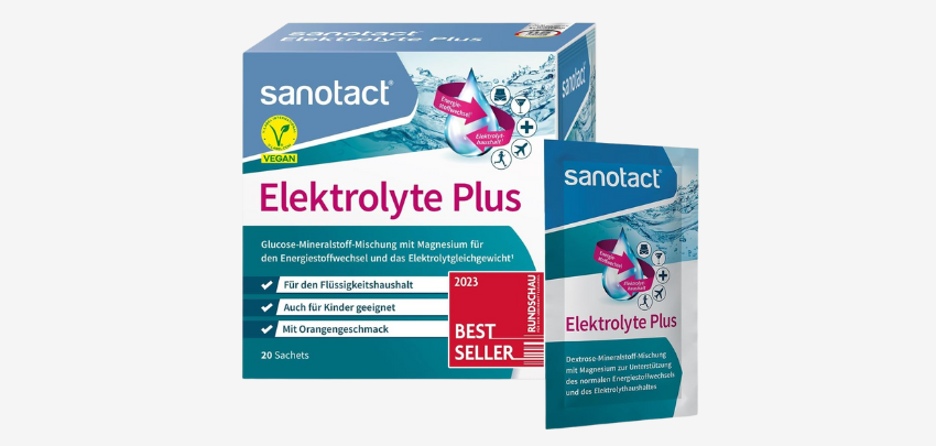 Sanotact Elektrolyte Plus für 3,55€ - günstige Elotrans-Alternative, Orangengeschmack