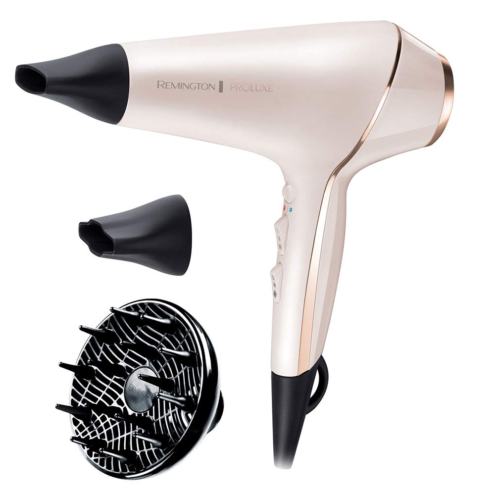Remington Ionen-Haartrockner PROluxe AC9140, 2400 Watt, OPTIheat-Technologie, zwei Stylingdüsen, Diffusor, rose gold
