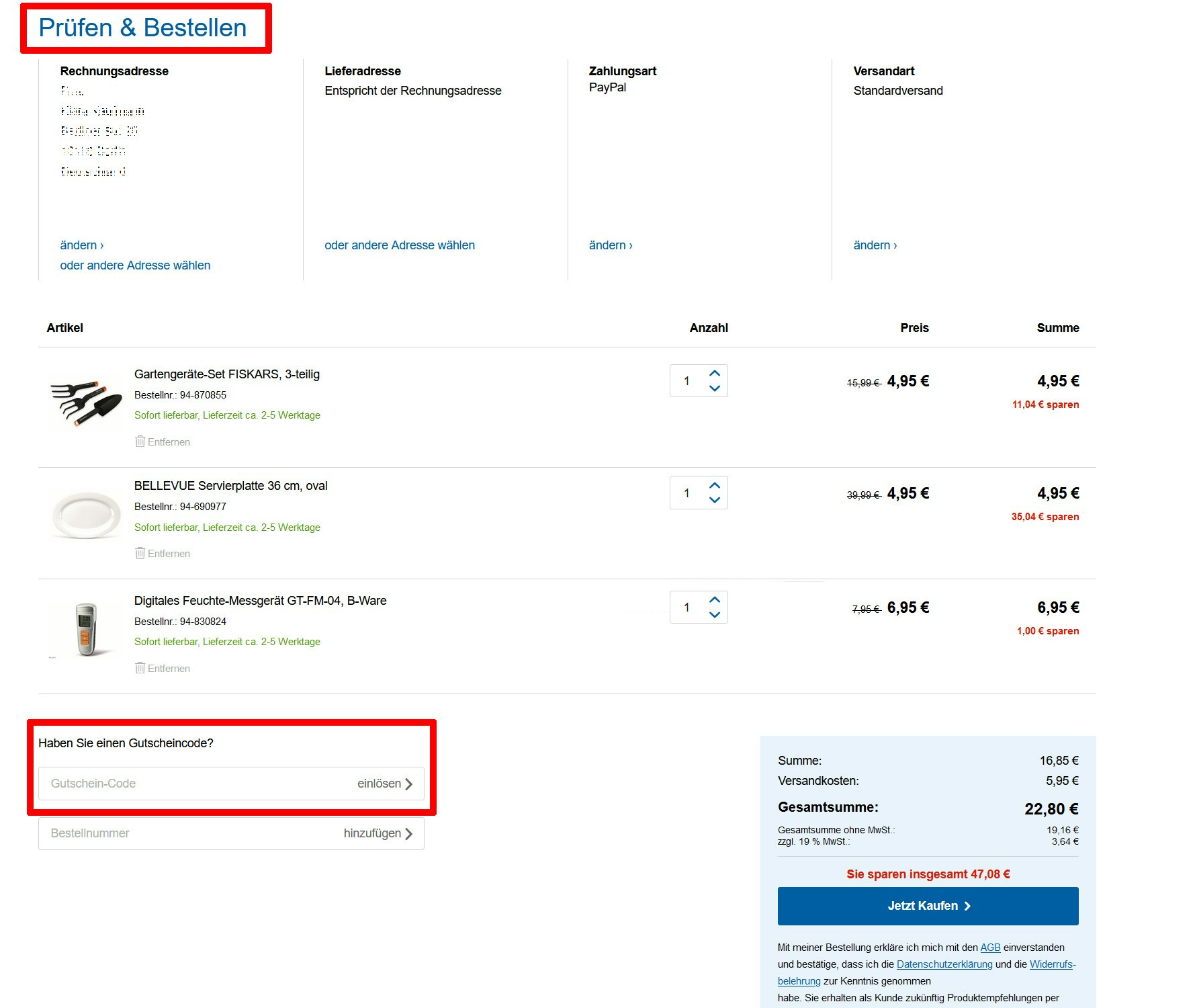 Pollin Gutschein einlösen