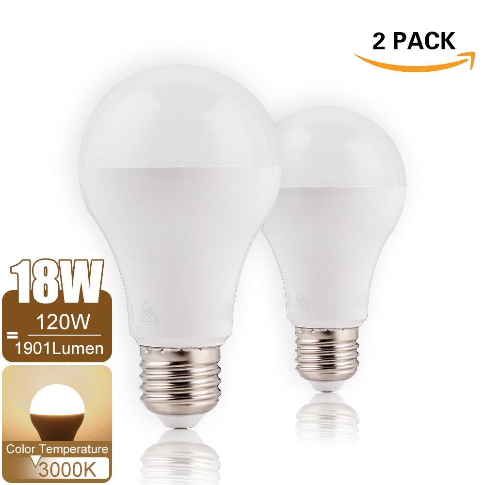 LED Glühbirne Edison Schraube E27 18W 3000K 2er Pack bei Amazon für nur 15,99 Euro