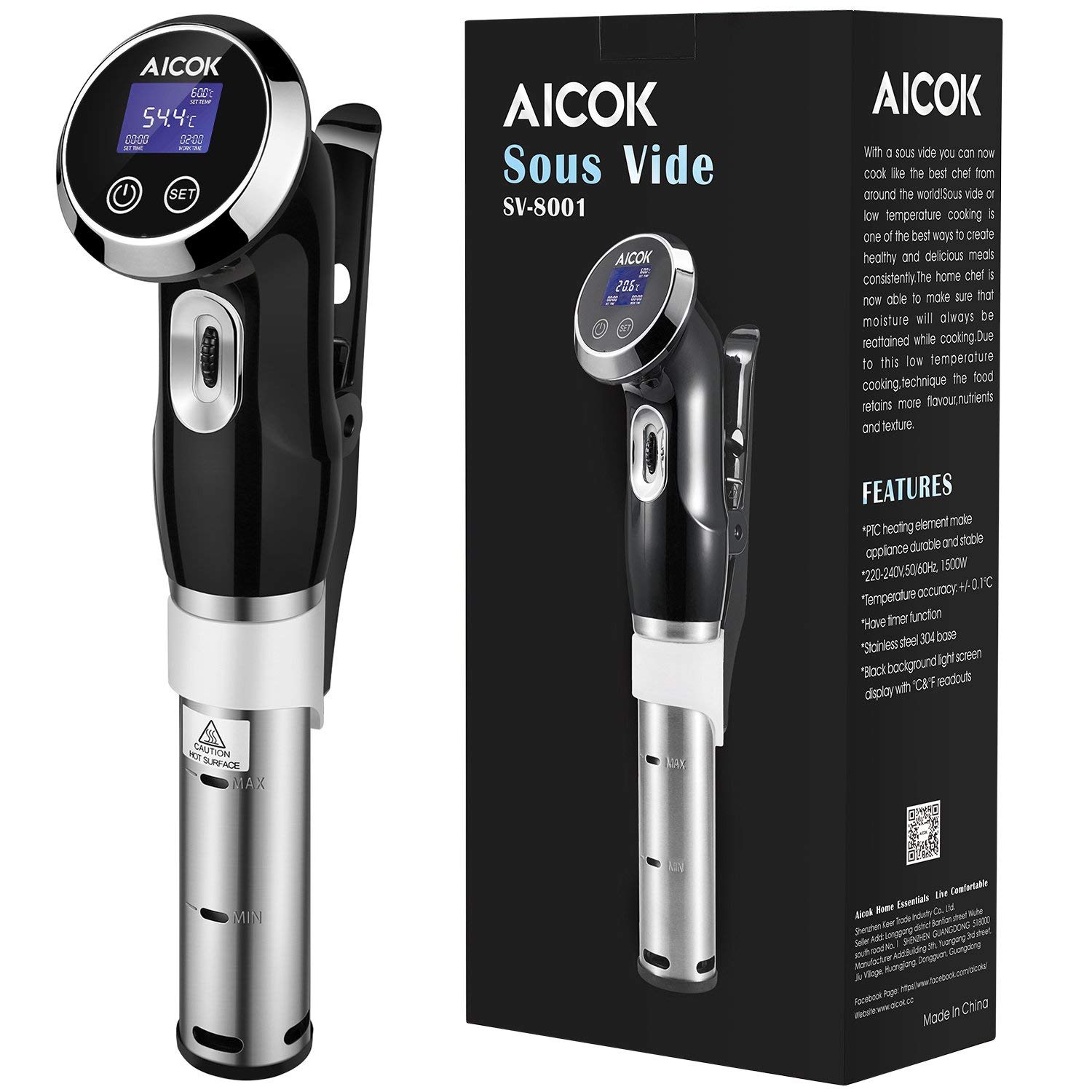 Sous Vide Garer 1500 W Präzisionskochtopf Edelstahl für 54,99€