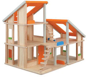Plan Toys Chalet Puppenhaus mit Möbeln mit 34% Ersparnis
