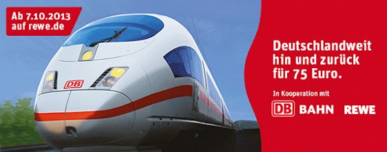 Jetzt buchbar - Deutsche Bahn Rewe Ticket für 37,50€ pro Strecke *UPDATE*