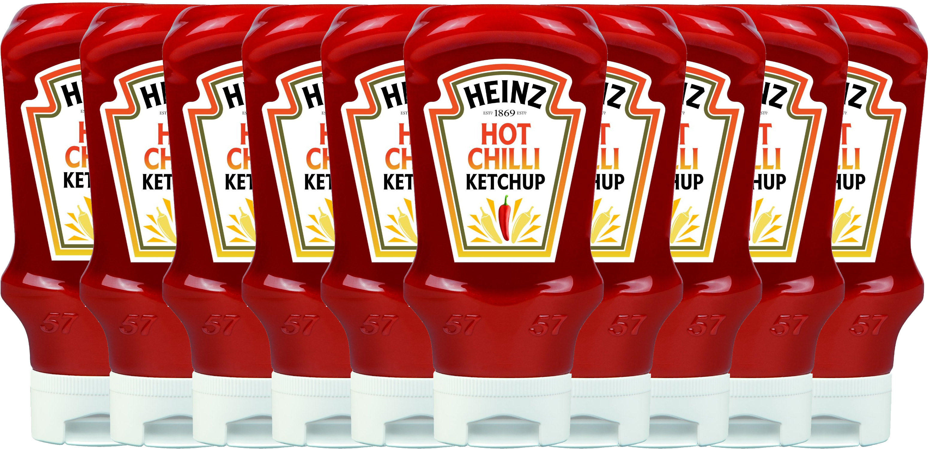 10er Pack Heinz Tomato Ketchup Hot Chilli für 9€