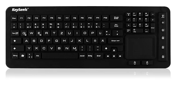 KeySonic KSK-6231 INEL (DE) Full-Size Silikontastatur