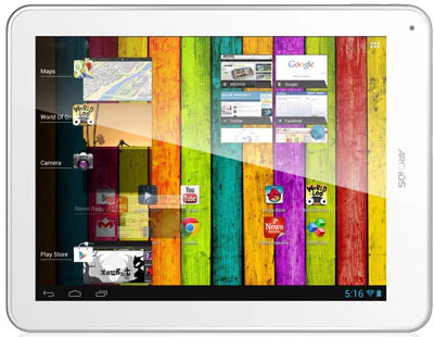 ARCHOS 97 Titanium HD für 233€ - 9,7" Tablet mit 2048x1536 Pixeln, Dual-Core-CPU und 8GB Speicher