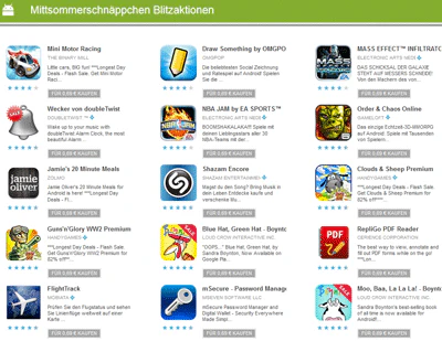 Mittsommerschnäppchen: 15 Android Apps für je 0,69€