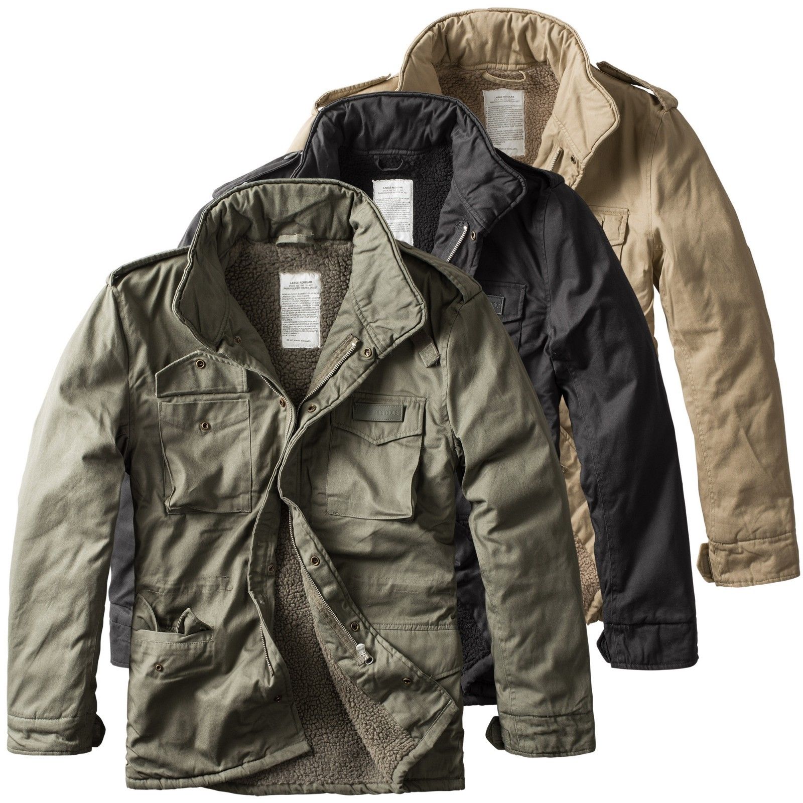 SURPLUS RAW Vintage M65 Paratrooper Herren Winter Jacke Feldjacke U.S. Forces für 49,90 EUR