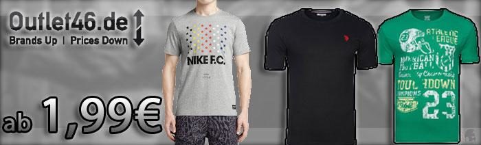 Viele T-Shirts für nur 1,99 EUR inkl. Versand