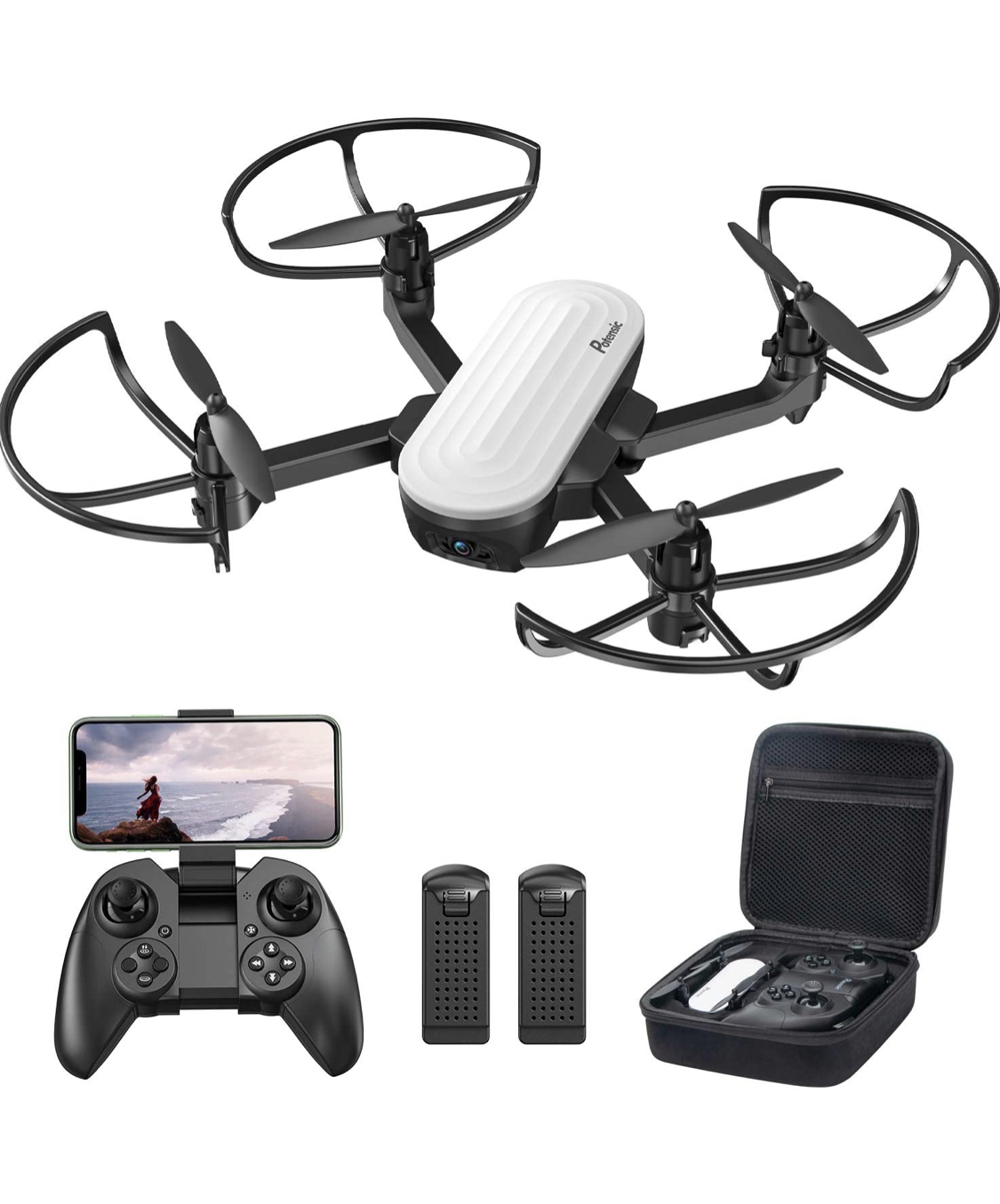 Potensic Drohne mit Kamera 2K HD FPV Kamera Live Übertragung Handy für 47.99€