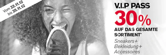 30% Rabatt auf das Sortiment von Foot Locker