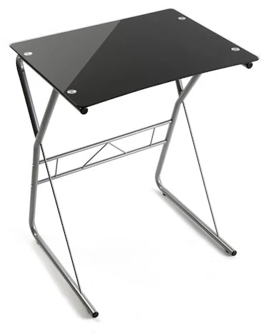 Versa Desk Laptoptisch Black Glas und Metall mit 51% Rabatt