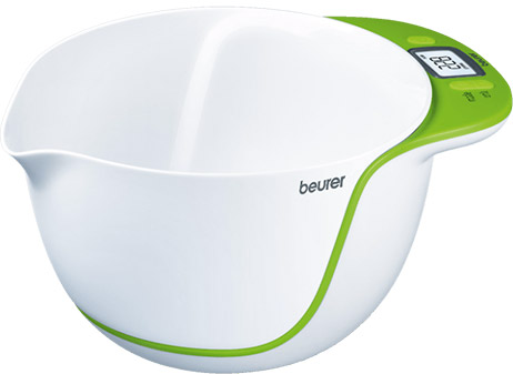 BEURER KS 53 Rührschüsselwaage für 9€ - Max. Tragkraft: 5 kg, 2,5l Volumen, spülmaschinengeeignet