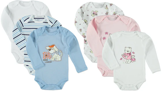 15 Baby-Bodies für 23€ - aus 100% Baumwolle