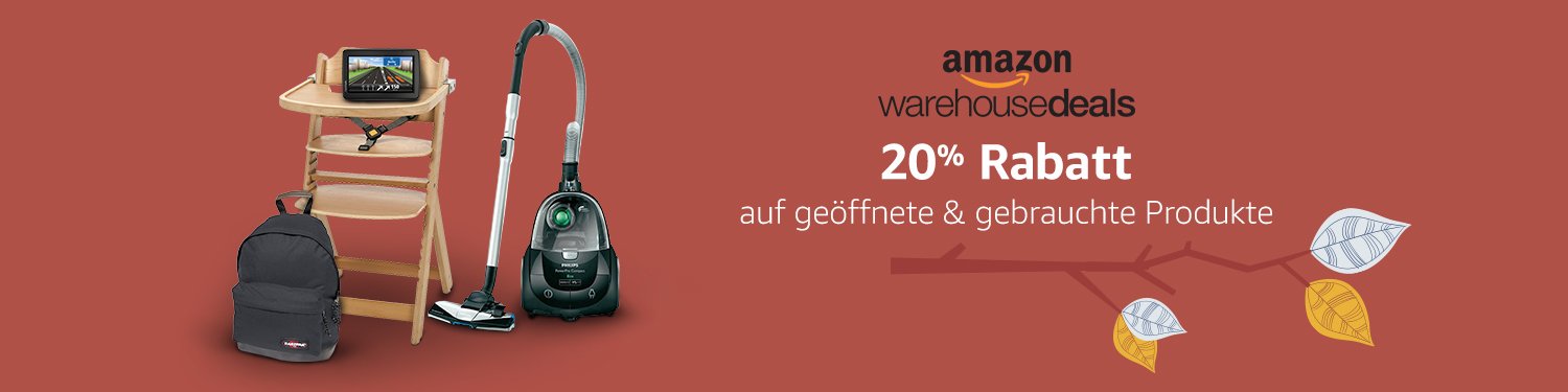 20% Rabatt auf Warehousedeals bei Amazon - geöffnete &amp; gebrauchte Produkte