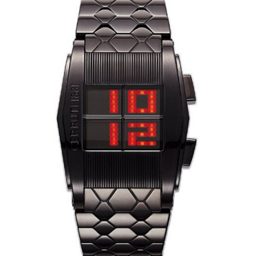 CERRUTI 1881 Damen-Armbanduhr Digital LED Edelstahl schwarz mit 76% Rabatt für 67€