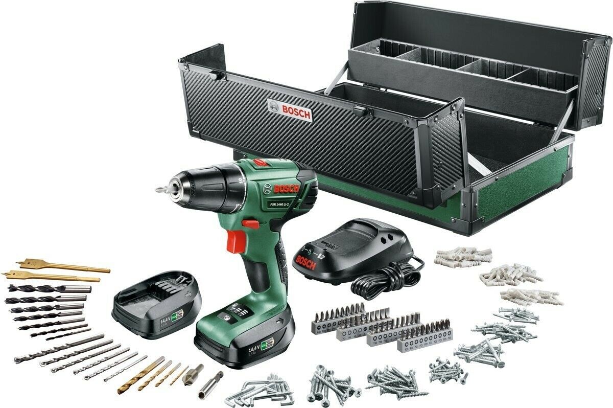 Bosch PSR 1440 LI-2 für 88€ - 241-tlg. Toolbox mit Li-2 Akkubohrschrauber
