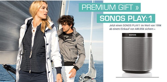 Für 450€ bei Gaastra einkaufen und Sonos Play: 1 gratis erhalten