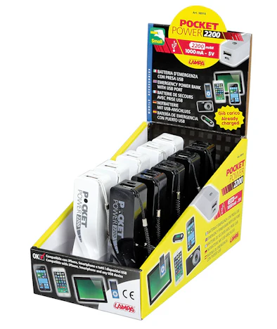 Komplette Verkaufseinheit: 10x Lampa 38910 Powerbank 2.200 mhA für nur 13,25 EUR