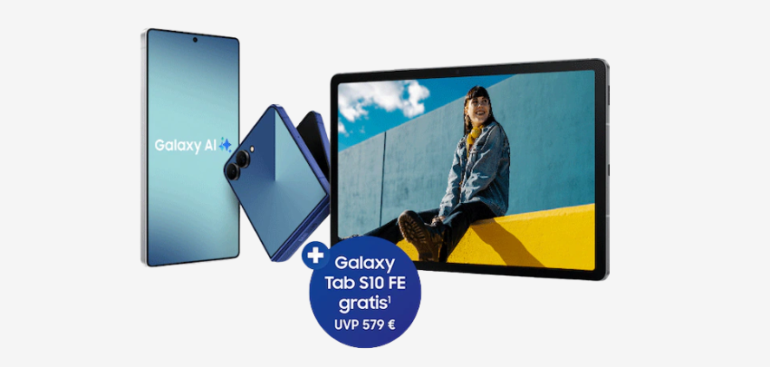 Galaxy Tablet geschenkt 💥 Samsung Galaxy Z Flip7 im o2 Mobile Unlimited Max nur 39,99€ mtl. 