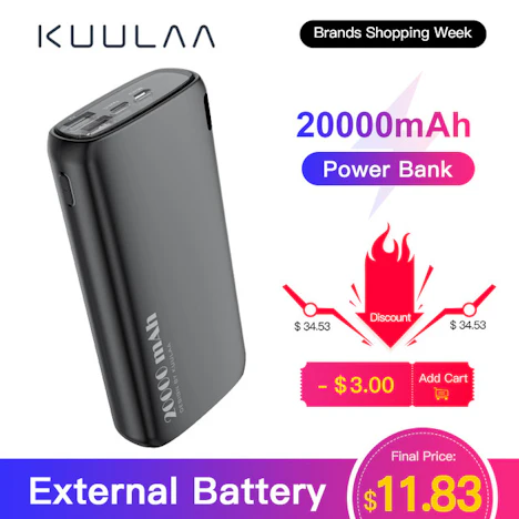 Power Bank 20000 mAh Tragbare Lade Poverbank