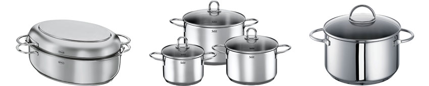 Rabatt auf zahlreiche Töpfe + Topfsets bei Mediamarkt – z.B. Silit Carat 3-tlg. Fleischtopf-Set für 75€