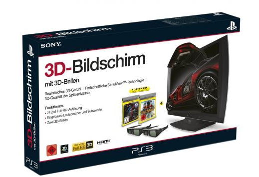 Sony Entertainment 3D-Bildschirm + 2 3D-Brillen &amp; inkl. Killzone 3 + Gran Turismo 5 für 196€ *UPDATE*