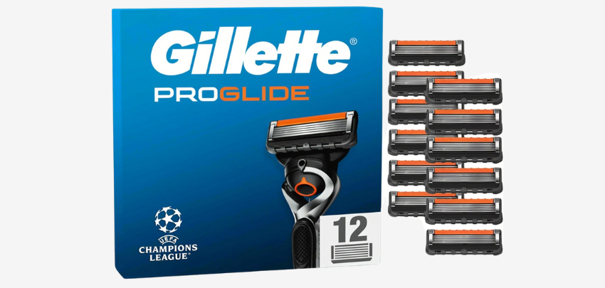 12x Gillette ProGlide Rasierklingen für 37€- 5-fach Klinge, FlexBall-Technologie