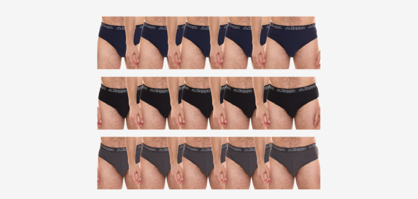 5x Kappa Herren Slips für 17€ - Baumwoll-Stretch, Logobund, maschinenwaschbar
