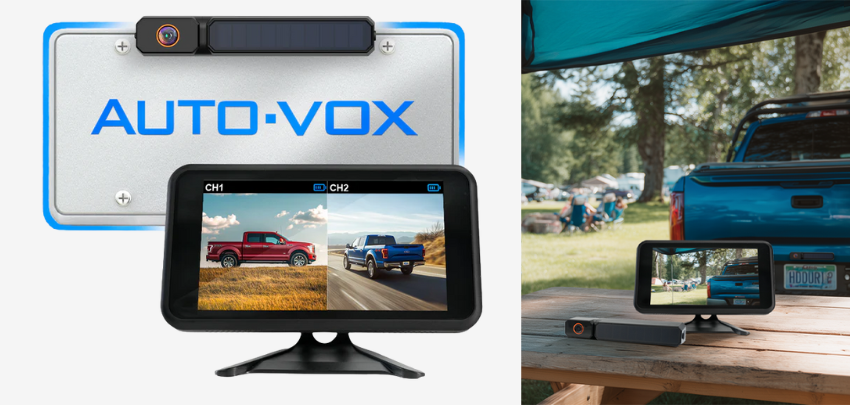 Auto-Vox Solar3A Plus für 94€ - 5" Rückfahrkamera, mit Solarladen