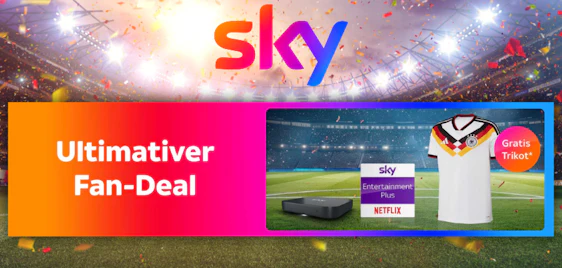 Sky WM-DEAL: Einmalig 99€ + Gratis WM Trikot im Wert von 100€ 📺⚽️