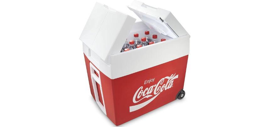 Coca-Cola MT48W für 101€ - 48L Kühlbox mit Rollen, ausziehbarer Griff 