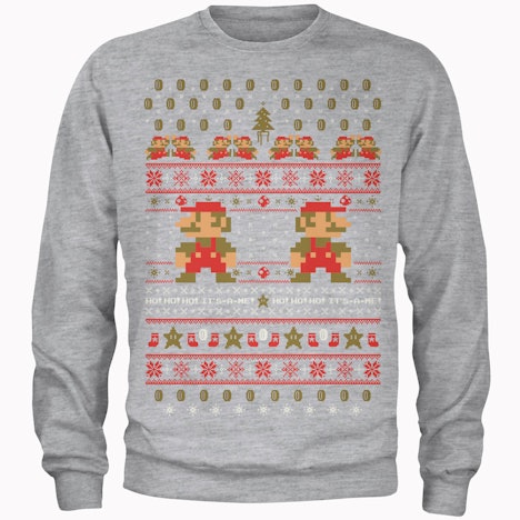 Nintendo Super Mario Weihnachtspullover für 20€ - in den Größen S - XXL