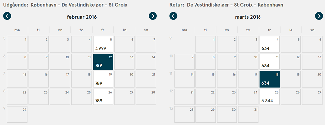Hin- und Rückflug von Kopenhagen nach St. Croix (Amerikanische Jungferninseln) für 191€ von Januar bis April