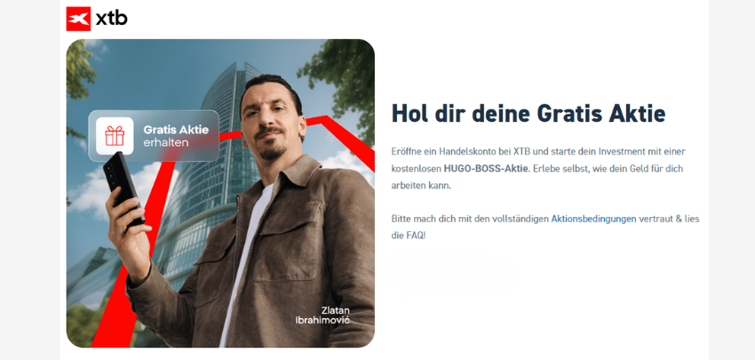 XTB Neukundenangebot 💸 kostenlose Hugo-Boss-Aktie