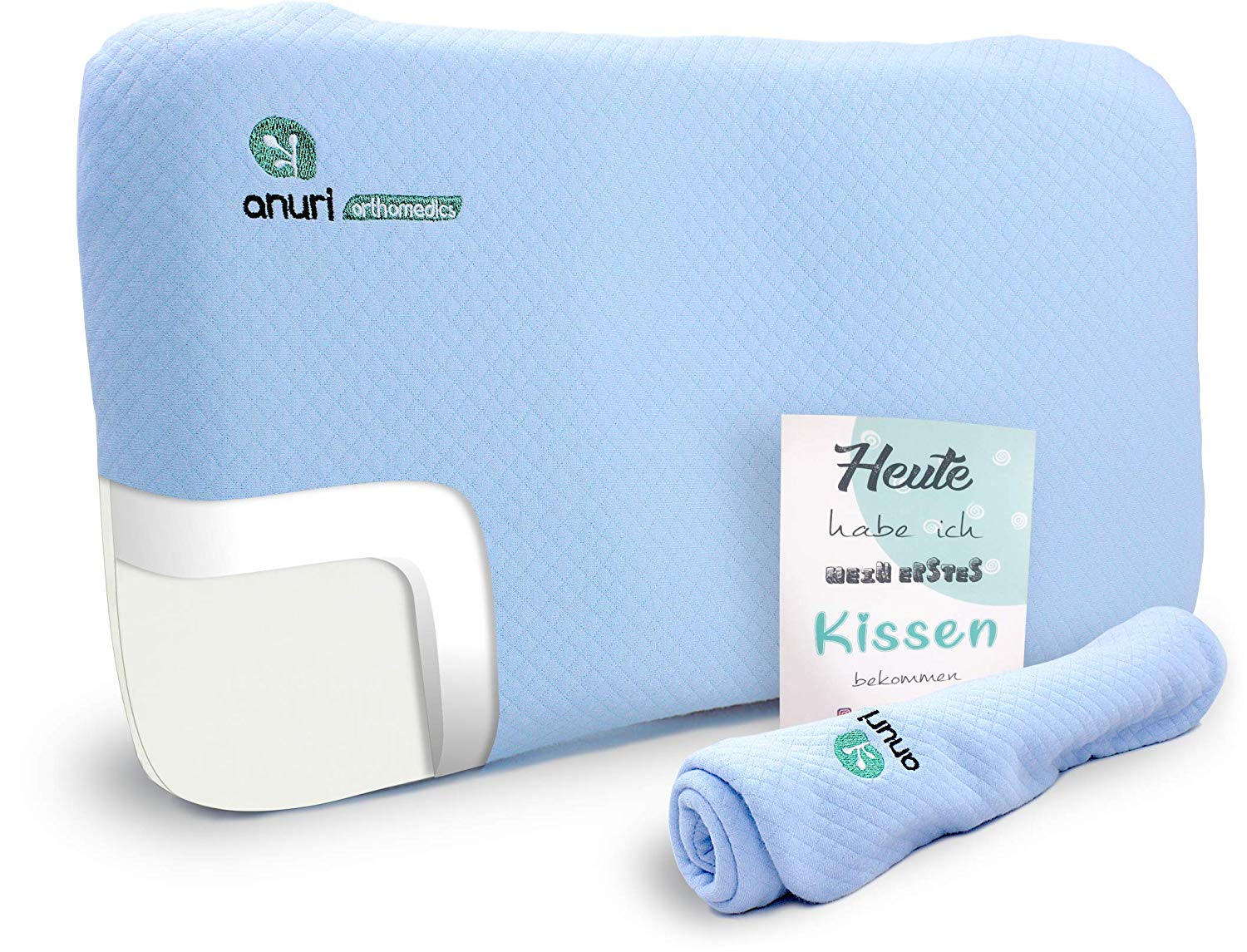 ANURI® Babykissen gegen Plattkopf und Kopfverformung durch 2-SCHICHTEN Protect System