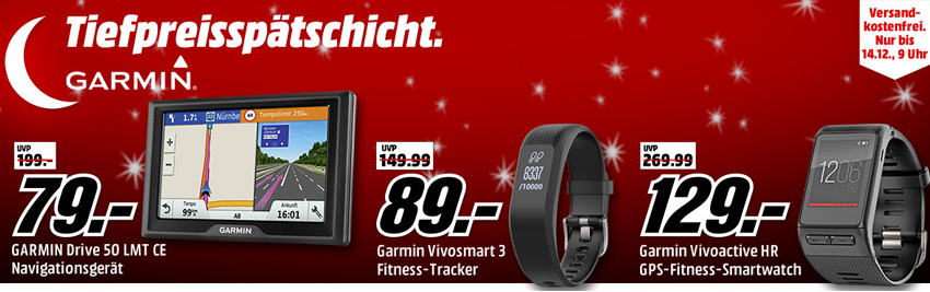 Garmin Tiefpreisspätschicht bei Media Markt - z. B. Garmin Drive 50 LMT CE PKW Zentraleuropa für 79€