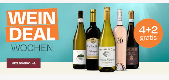 Weinkeller günstig auffüllen! 🍷 Sommer-Wein-Deal-Wochen bei DieWeinbörse – jetzt 4 + 2 Flaschen gratis sichern! ☀️