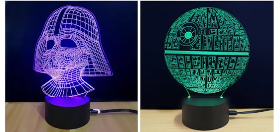 Star Wars Darth Vader LED Lampe für 5€ - 3D Hologramm Illusion mit Fernbedienung & 4 Leuchtmodi