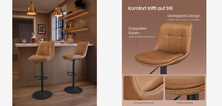 Vasagle-Barhocker-Details