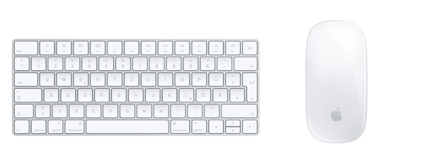 Apple Magic Keyboard + Apple Magic Mouse 2 für 125€ - Tastatur und kabellose Maus in Weiß