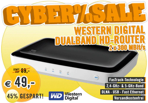 Western Digital My Net N600 für 18€ - Dualband-WLAN-Router *UPDATE2*