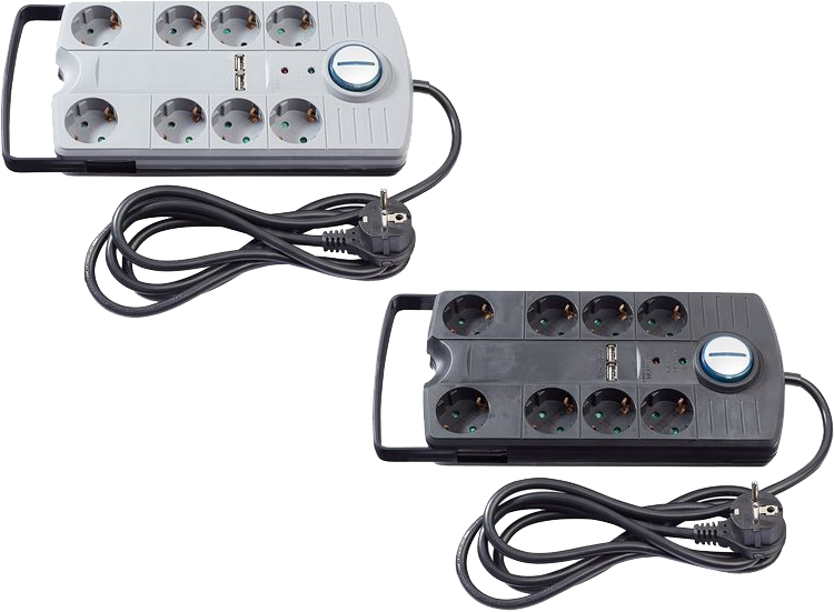 Powerfix Überspann-Steckdosenleiste ab 13€ - 8-fach mit 2x USB