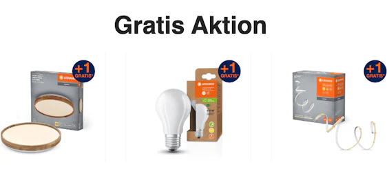 Kauf zwei + 1 Gratis Aktionsartikel - LEDVANCE verlängert die beliebte 3-für-2-Aktion 💡🔥