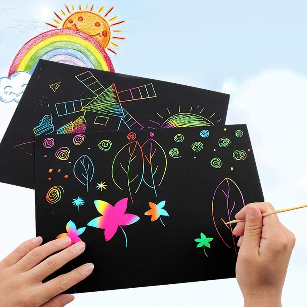 Kinder Scratch Papier Regenbogen für 6 Euro [Amazon]