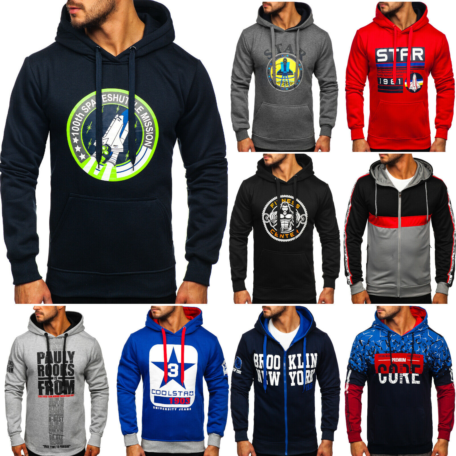 Kapuzenpullover Sweatshirt Pullover versch. Modelle